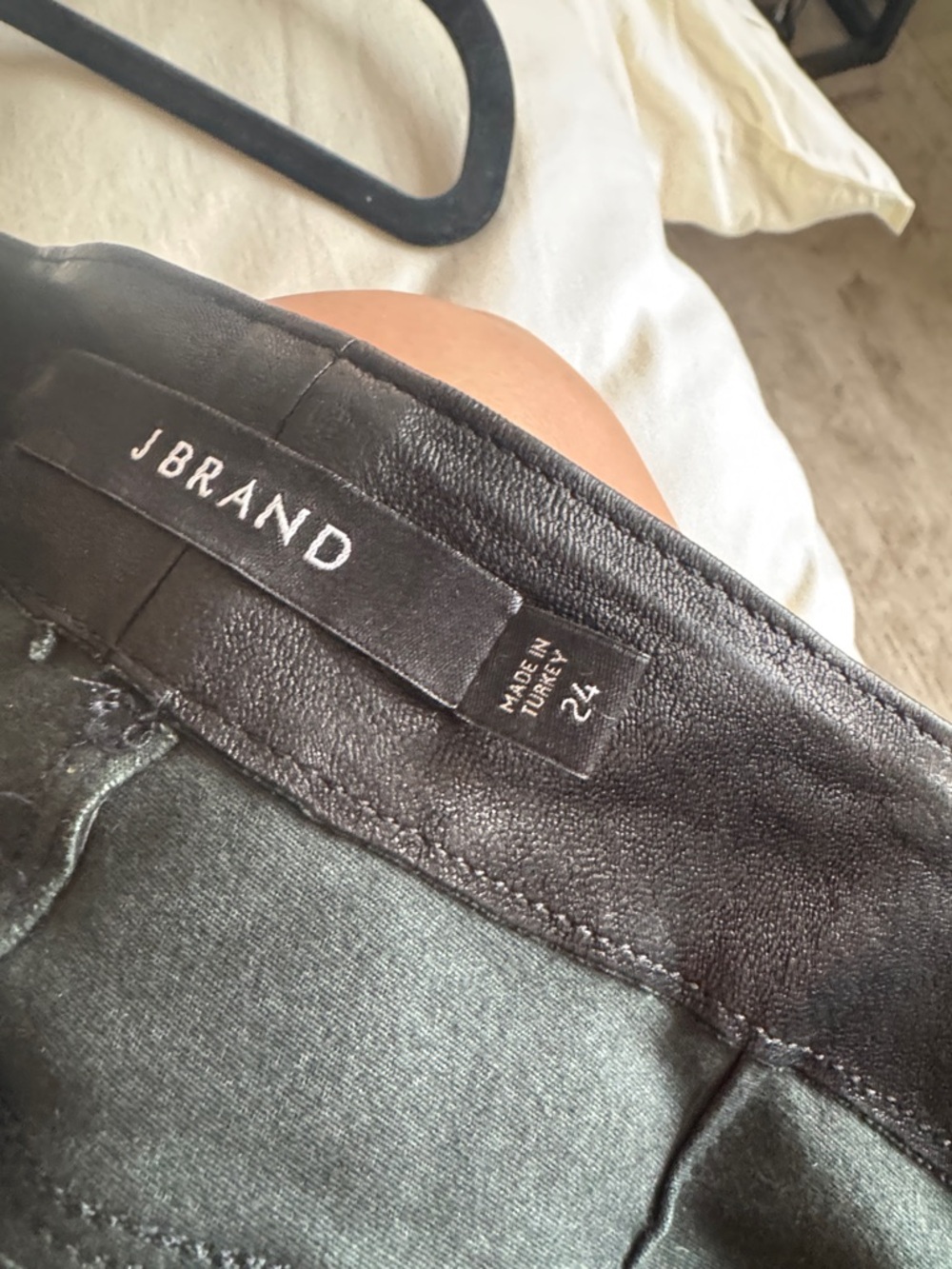 J Brand Natasha High-Waisted Black Leather Skinny Pants - Picture 3 of 5